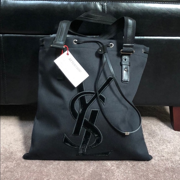 RARE YSL Logo Kahala Canvas Tote Vintage